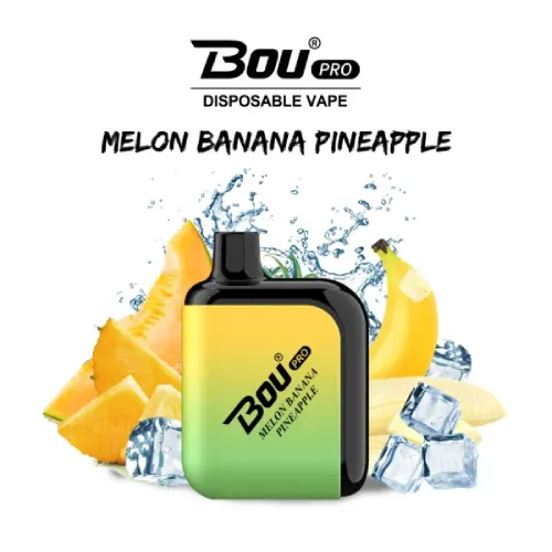 Vaper Desechable Bou Pro 7000 Puffs Melon Pineapple Banana 0mg