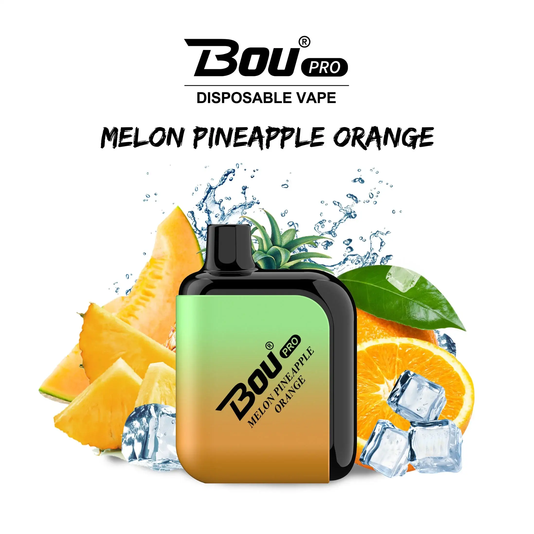 Vaper desechable bou pro 7000 puffs melon pineapple orange. Pod desechable bou pro 7000 Puffs melon pña naranja