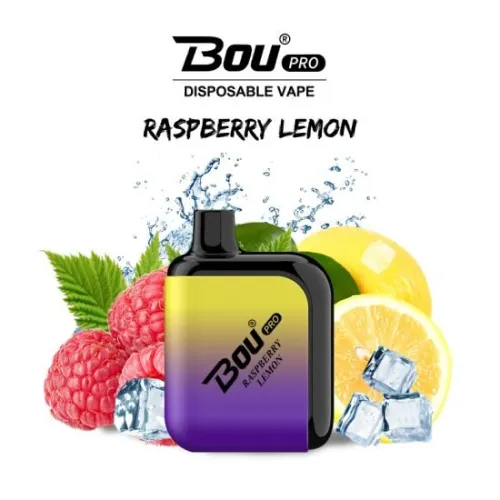 vaper desechable Bou Pro 7000 Puffs Raspberry Lemon 0mg