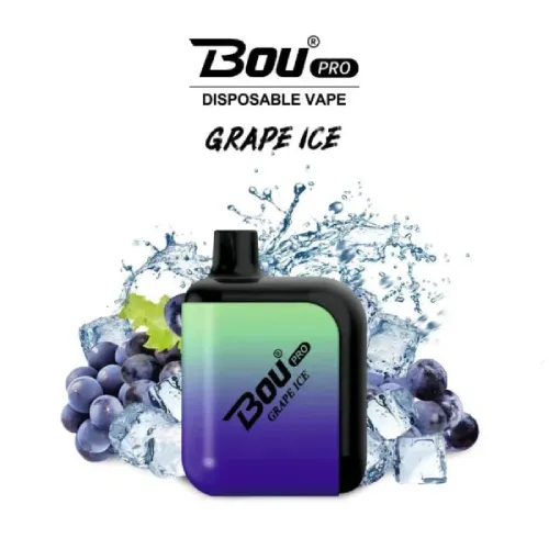 vaper desechable bou pro 7000 puffs grape ice 0mg