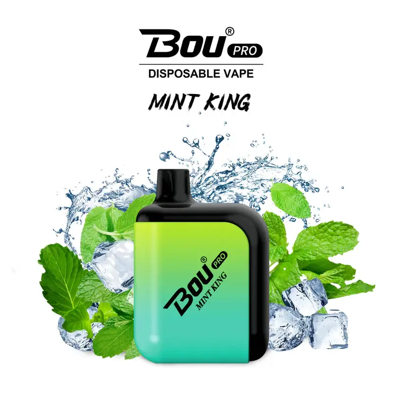 Vaper desechable Bou Pro 7000 Puffs Mint King 0mg . Vaper desechable bou pro 7000 puffs menta