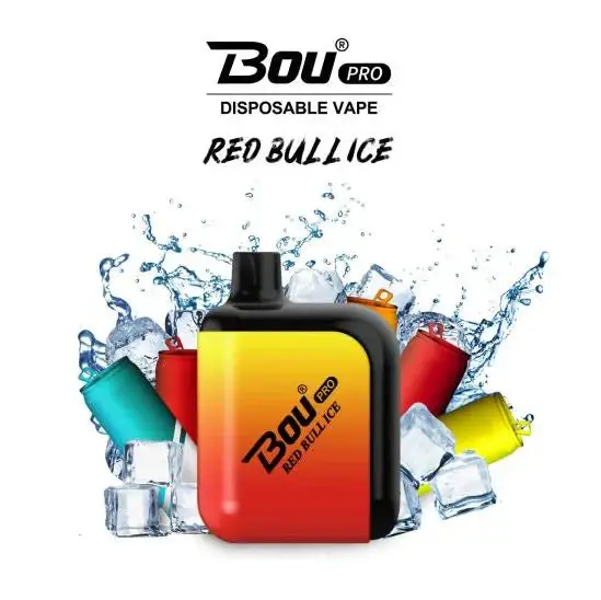pod desechable bou pro 7000 puffs red bull ice . Vaper desechable sabor redbull bou pro