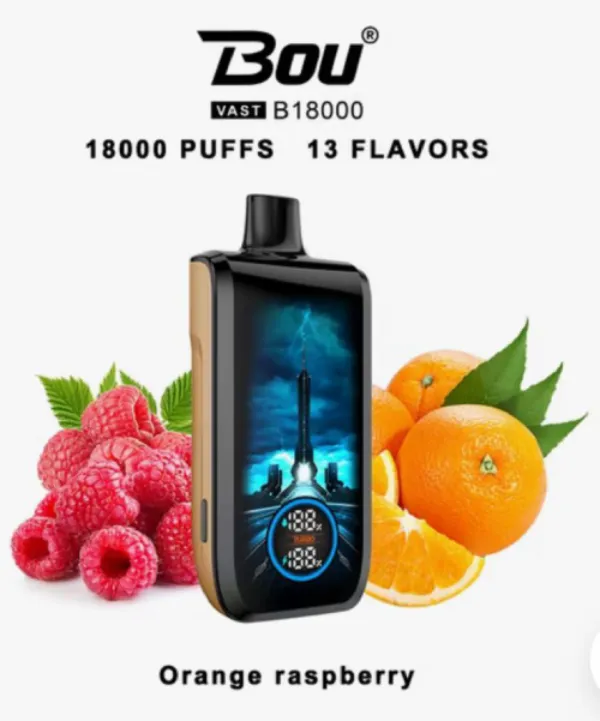 BOU VAST 18000 PUFFS ORANGE RASPBERRY
