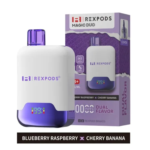 Rexpods 20000 Puffs Blueberry Raspberry × Cherry Banana