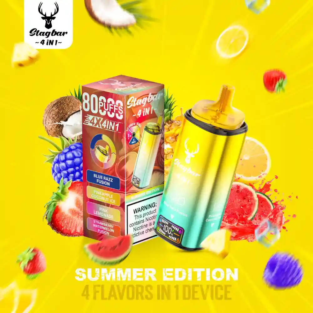 STAGBAR Vaper 4 Sabores en 1 Summer Fusion 80000 Puffs