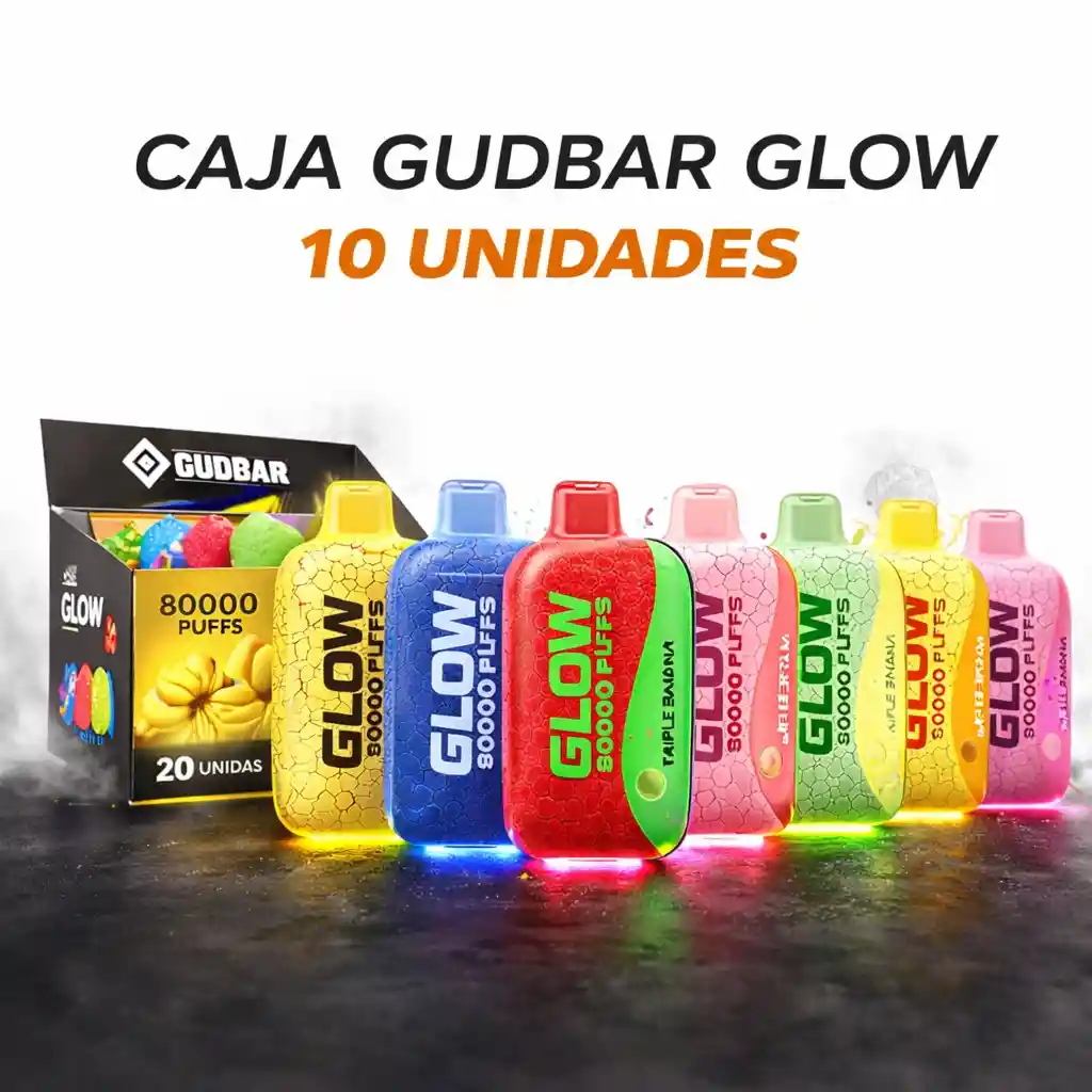 Caja Vaper Gudbar Glow 80000 Puffs (10 und)