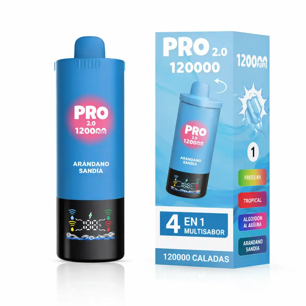 Pro 2.0 120000 Puffs Vaper 4 Sabores en 1 Dispositivo Arándano sandía . vaper 4 sabores en 1 dispositivo 120000 puffs