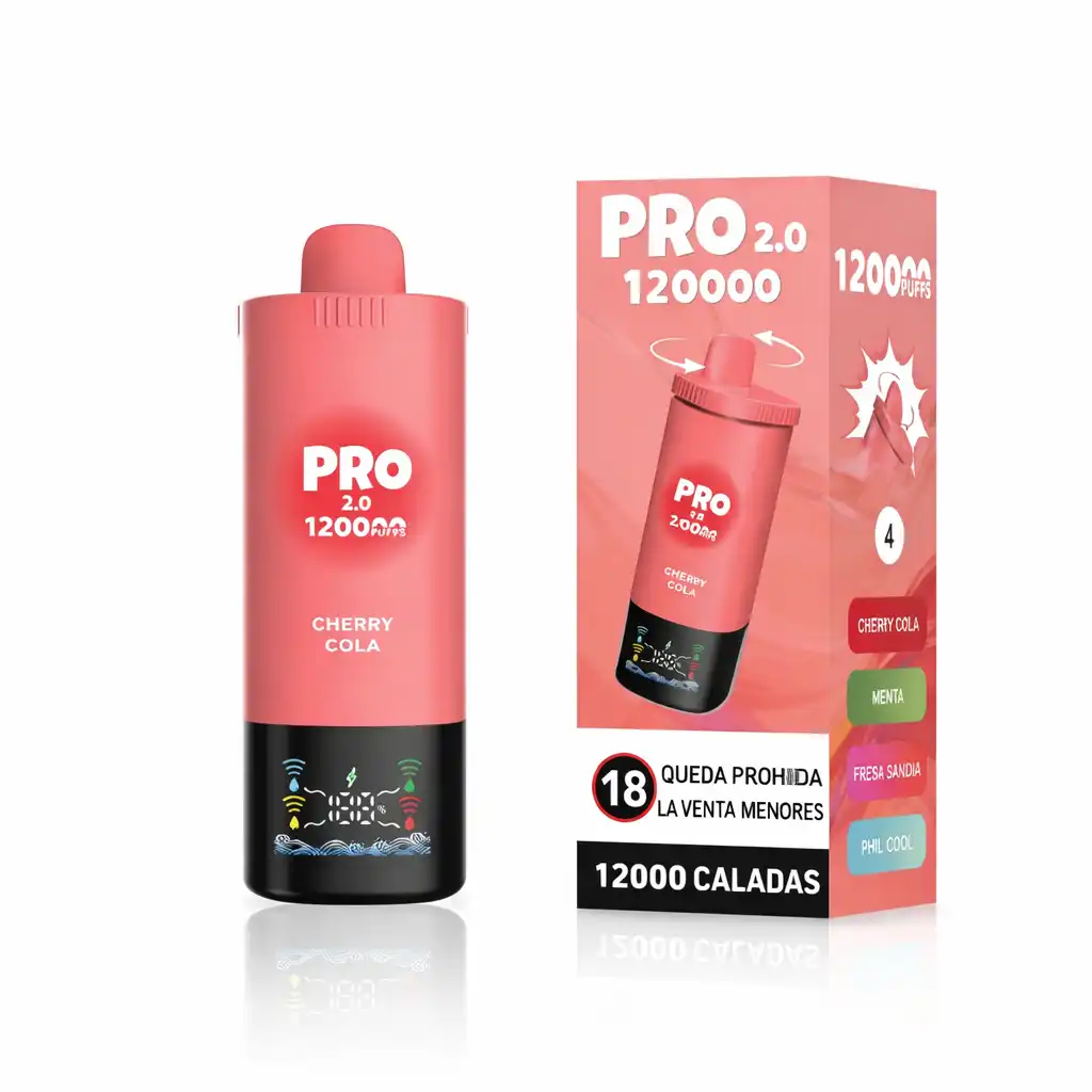 Vaper desechable 120000 Puffs . Pro 2.0 120000 Puffs Vaper 4 Sabores en 1 Dispositivo