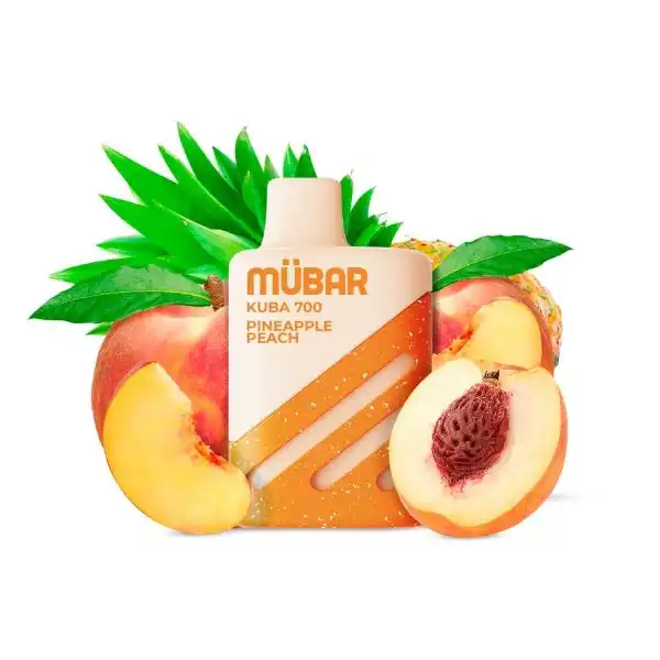 Comprar-vaper-desechable-mubar-kuba-700-Puffs-pineapple-peach con nicotina
