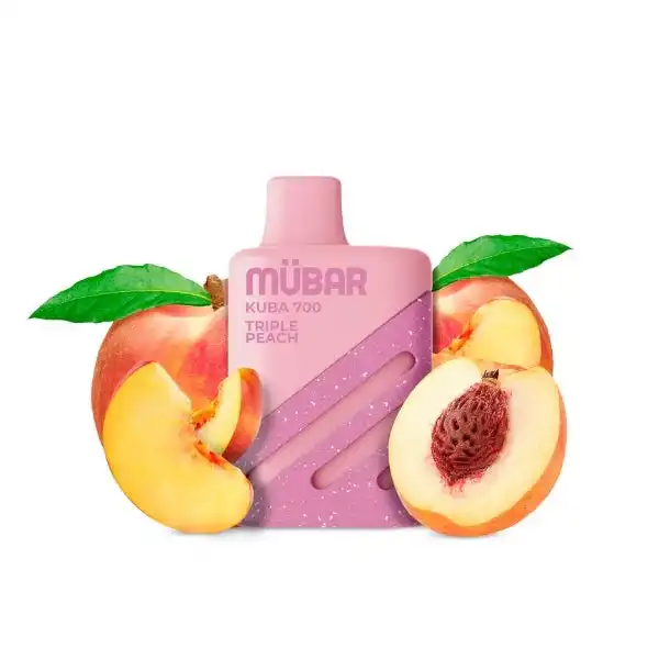 Comprar-vaper-desechable-mubar-kuba-700-puffs-triple-peach con nicotina