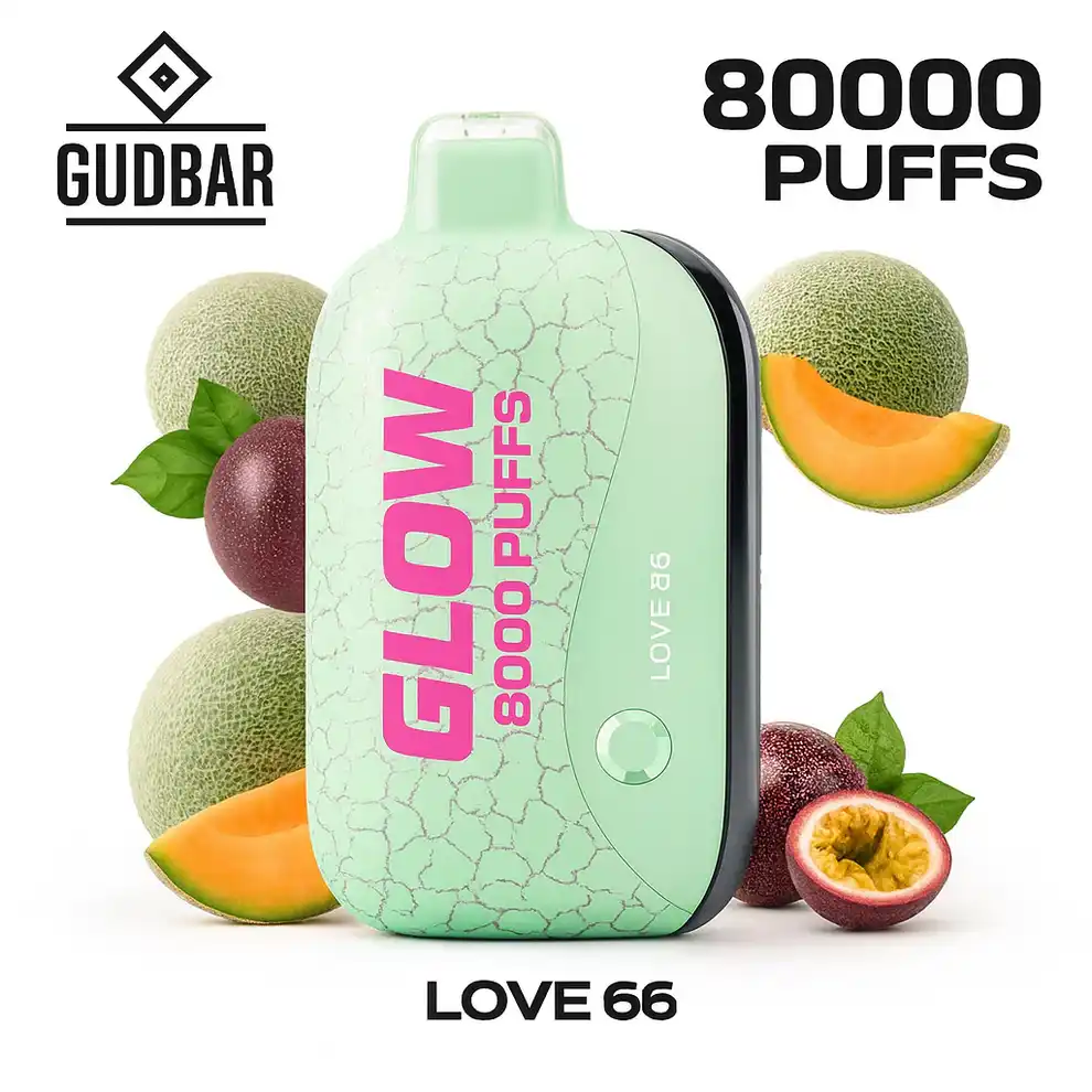 Gudbar Glow 80000 Puffs Love 66 0mg – Vaper Desechable con Modo Sin Humo