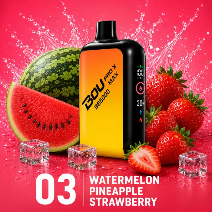 Bou Pro Max 85000 Puffs Watermelon Pineapple Strawberry